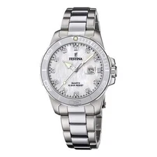 Festina F20503/1 Women's Mother Of Pearl Dial Silver Tone Watch