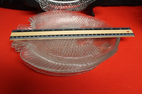 Klare kristallstrukturierte Fischform ein Set von 5 Servierplatten. Tag 393k - Bild 4 von 9