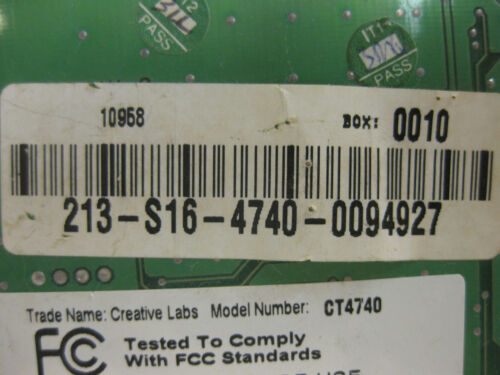 Vintage Creative Labs SOUND BLASTER 16 PCI CT4740 Vintage Sound Card Full Height - Picture 12 of 16