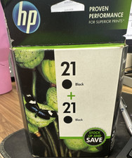 HP 21 Genuine Original Black Ink Cartridge Twin Pack For HP Inkjet Printers