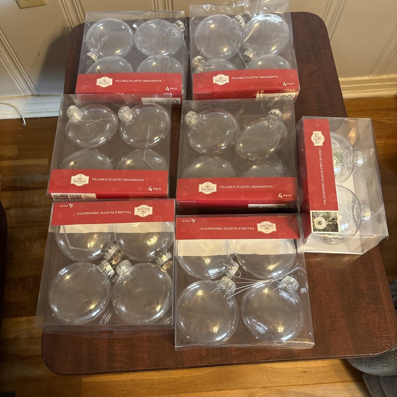 Holliday time Fillable Plastic Ornaments