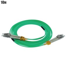 10M LC to LC 10G OM3 Duplex 50/125 MultiMode Fiber Optic Optical Cable Cord Aqua