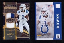 2023 Panini Plates & Patches Double Coverage Gold /55 Josh Downs Rookie RC
