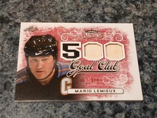 2017 Leaf Lumber Kings Hockey Mario Lemieux 500 Goal Club Red - 3/4
