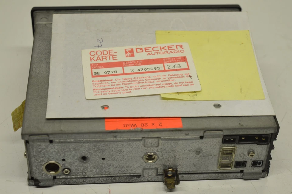 BE0778 Autoradio Mercedes W124 W126 W201 Becker Avus Cassette Kassettenradio - Bild 2 von 3