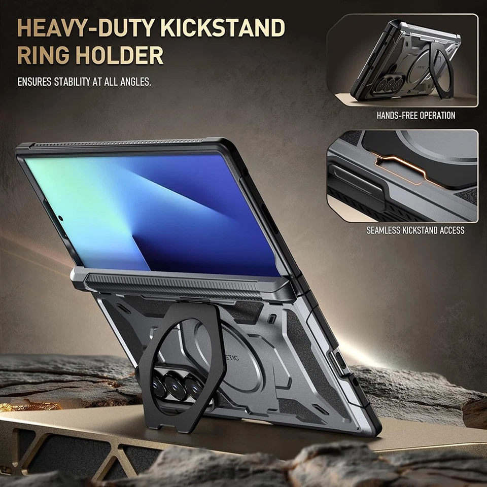 Capa poética com suporte para tela integrada para Samsung Galaxy Z Fold 7 - Imagem 4 de 4