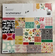 Basic Grey **BEST OF BASIC GREY 2** 12x12 Paper COLLECTION PAD *READ* Scrapbook