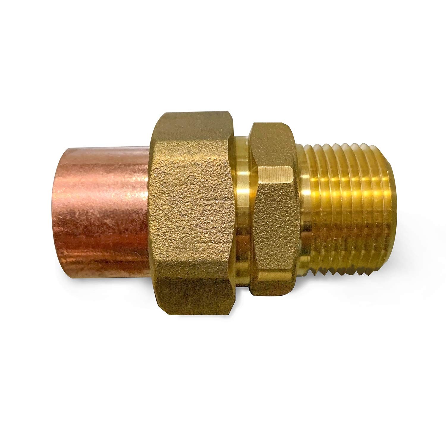 3/4 Inch Copper Union Fitting Sweat to Male Threaded Connects Everflow