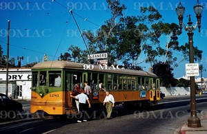 LAMTA-LATL. H-4 CAR #1281. 8th/Western (CA). Original Slide 1958. (H)