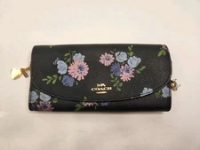 COACH Boxed Slim Envelope Wallet With Painted Peony Print Sold Out