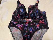 Cacique Floral Bra Set 42DD 14/16