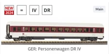 Piko DR Passenger Car 58690 HO Scale DC