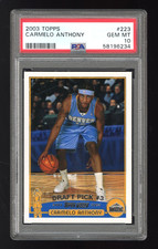 2003 Topps #223 Carmelo Anthony PSA 10 Hall of Fame Rookie Card Denver Nuggets