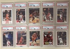(10) 1990'S MICHAEL JORDAN PSA 9 CARD LOT  ALL DIFFERENT FLEER UD HOOPS TOPPS