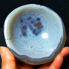 TOP 269G Ciotola Agata in Seta Lucida Naturale a Fascia Pizzo Madagascar C1117