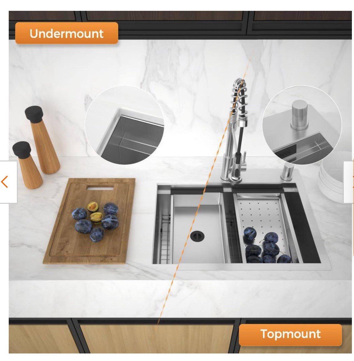 27 in. Drop-In Single Bowl Stainless Steel Workstation Kitchen Sink wFaucet