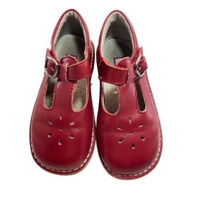 L Amour Joy Classic Red Leather T-Strap Size 12 Mary Jane Kids Shoes