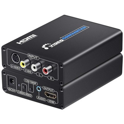 HDMI Converter for RCA Svideo with AV Cables