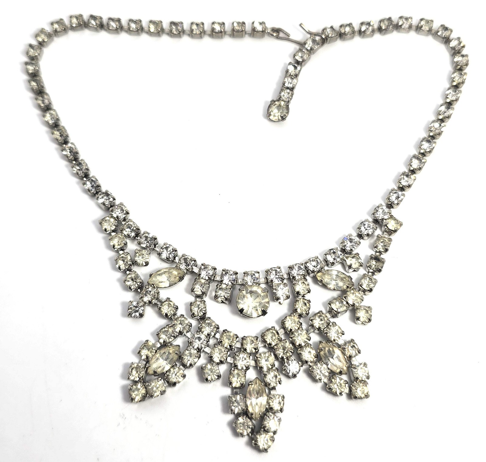 Weiss large clear sparkling statement signed rhin… - image 1