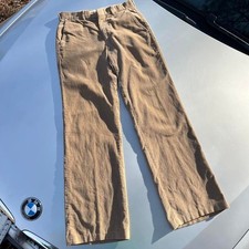 True vintage 1970s  SEARS Tan and cream corduroy cowboy cut like trousers
