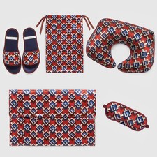 GUCCI TRAVEL SET GEOMETRIC G LOGO SATIN TRAVE...