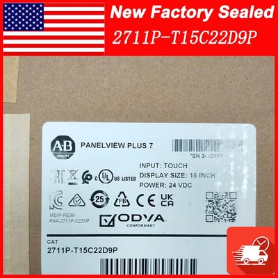 New Sealed 2711P-T15C22D9P SER B PanelView Plus 7 Graphic Terminal DC ColorTouch