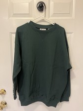 Hogan Vintage Heavyweight Green Cotton Crewneck Sweatshirt Size L Hong Kong