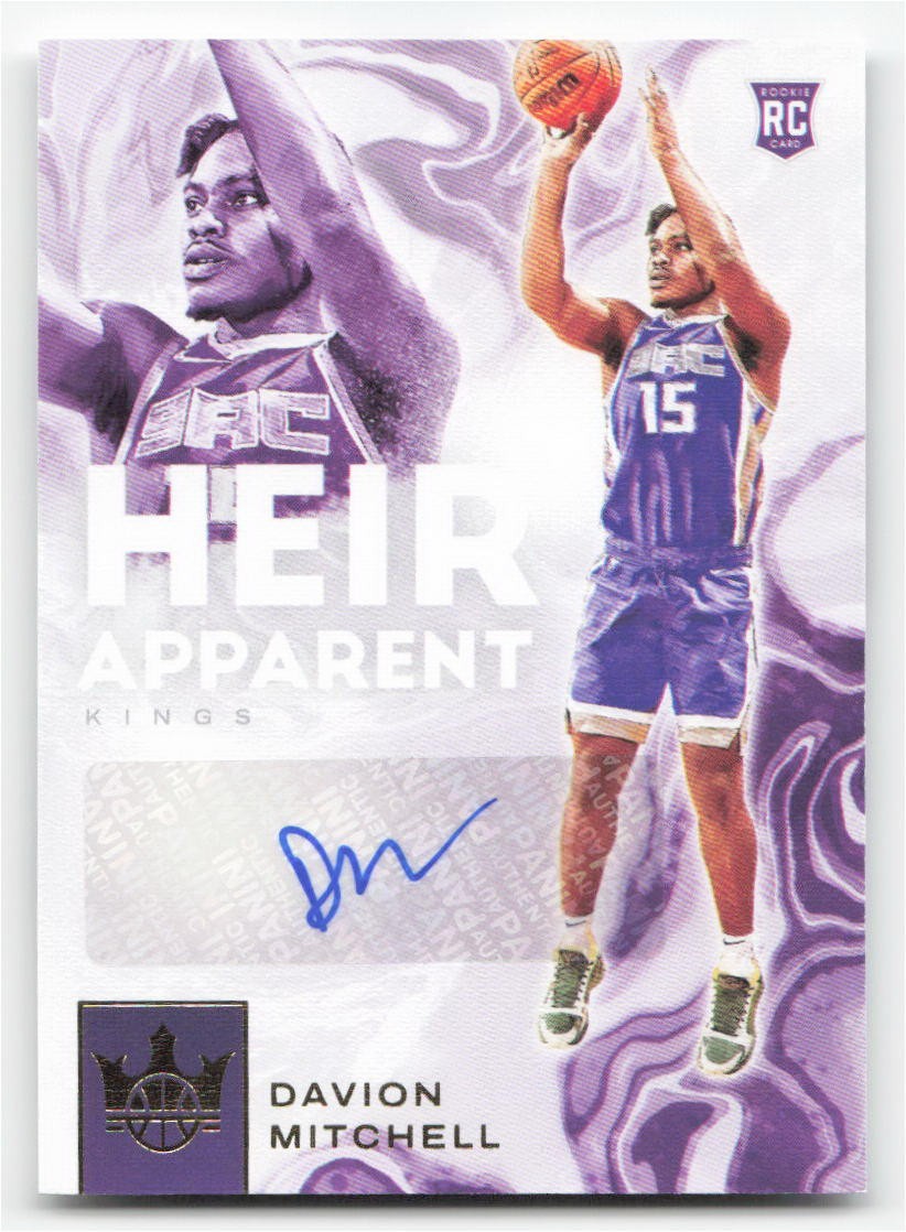2021-22 Panini Court Kings Davion Mitchell Heir Apparent Auto 016/199 Made Kings