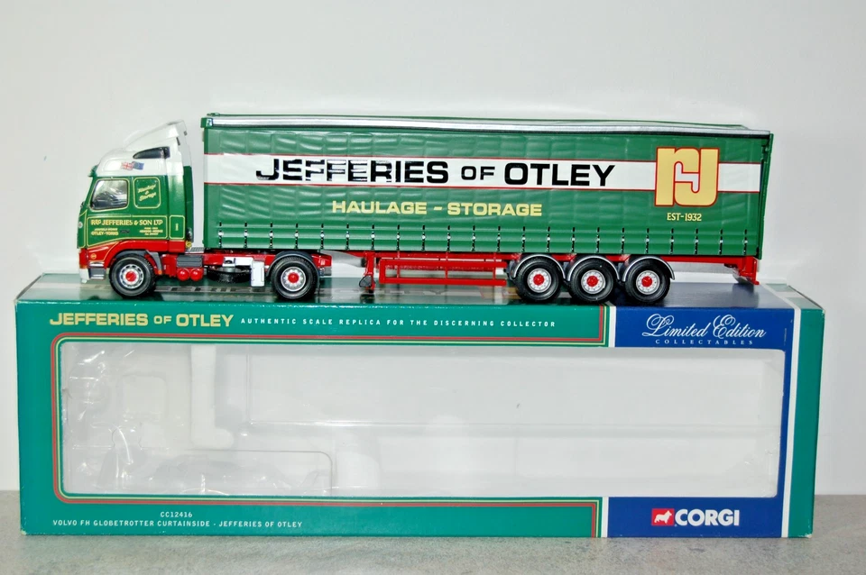 CORGI CC12416 VOLVO FH GLOBETROTTER CURTAINSIDE JEFFERIES OF OTLEY - Image 2 of 4