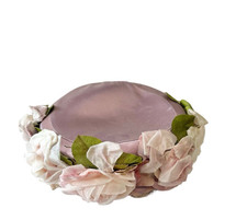 Vintage Noreen Fashion Ladies Hat Flower Floral Netting Torn Mid Century Modern