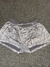 PJ Harlow Mikel Satin Sleep Shorts  Pull On Elastic Waist Loungewear M 
