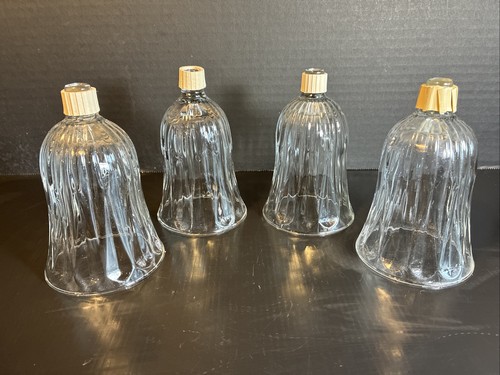 4 HOMCO / HOME INTERIORS CLEAR CHANTILLY Peg VOTIVE Candle Holder W/ Grommets