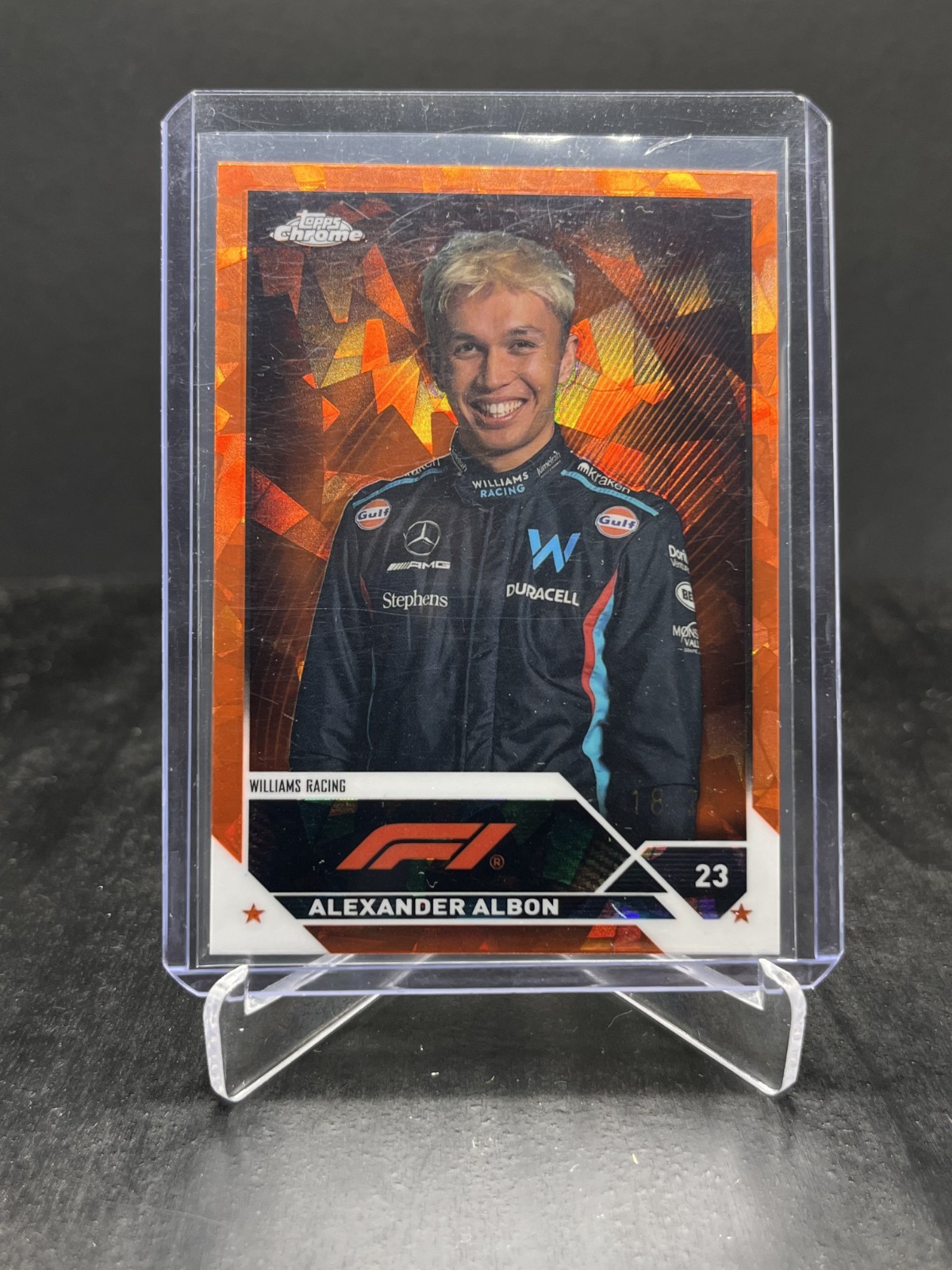 2023 Topps Chrome Sapphire F1 Alexander Albon Portrait Orange 18/25 #61