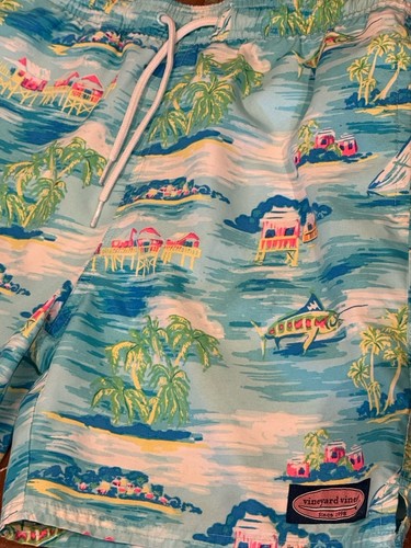 Vineyard Vines Chappy Shorts Boys Size Medium 12/14 Swim Trunks - Picture 19 of 24