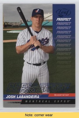 2005 Leaf Prospect Blue Press Proof 50/75 Josh Labandeira #229 READ 0o9