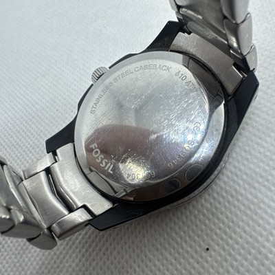 Fossil Silver Stainless Steel Bracelet Chronograph Mens Watch