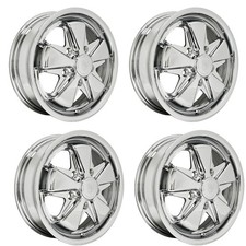 911 Alloy Wheels All Chrome 4.5 Wide 5 On 130mm Dunebuggy Vw