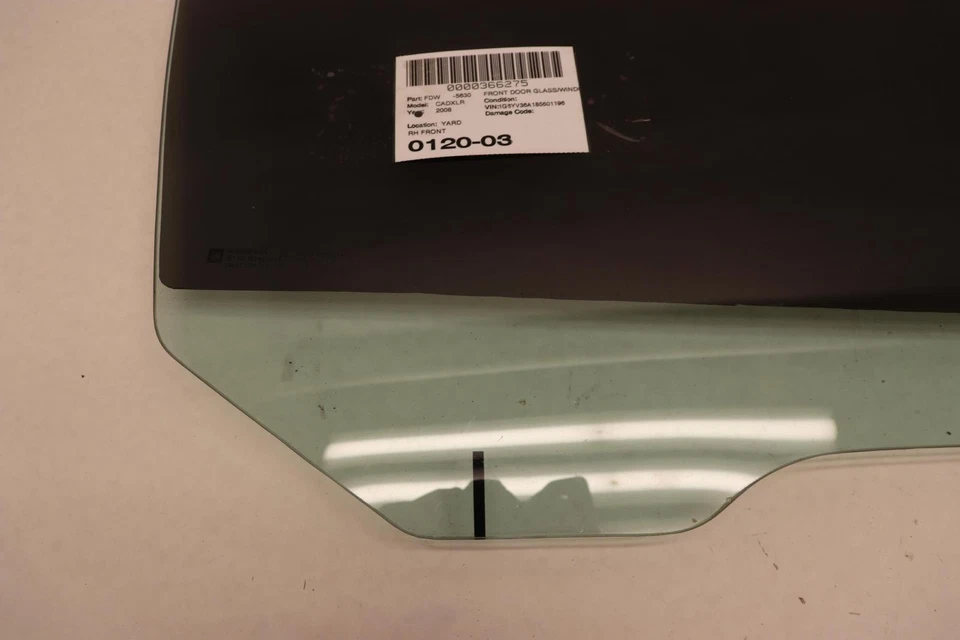 Cadillac XLR 2004-2009 puerta delantera derecha pasajero ventana vidrio OEM Foto 4 de 4