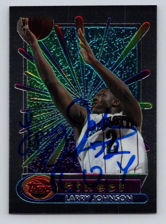 Larry Johnson Basketball Sports Trading Card Singles Autographed