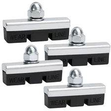 4 PIECES BOLT ON BICYCLE BIKE 40MM RUBBER BRAKE PADS SHOES NEW