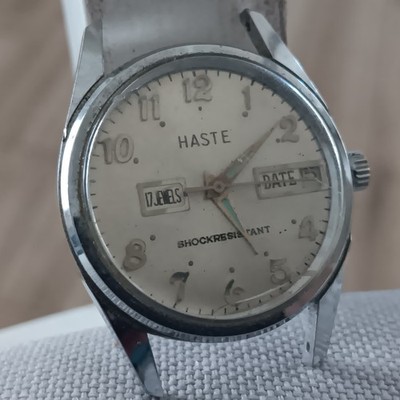Vintage Haste 17 Jewels Men s Watch For Parts Or Repair 