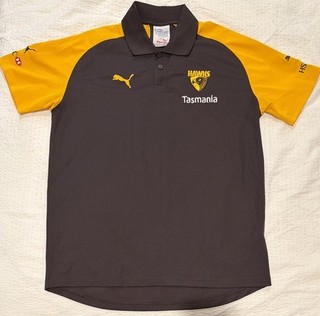 Puma Hawthorn Hawks AFL On Field Media Polo Shirt Size L