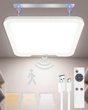 Rechargeable LED Ceiling Light,Motion Sensor 7500Mah Battery Operated Shed Light