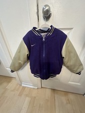 Vintage 90s early 00s NIKE Kids Reversible wool varsity jacket size 5T