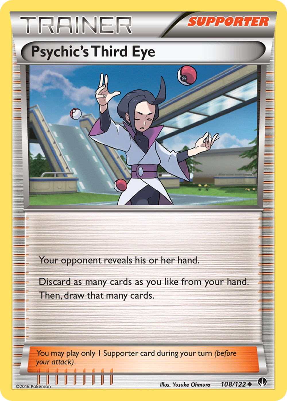 3X - Psychic's Third Eye 108/122 Uncommon - Pokemon XY Breakpoint Card LP