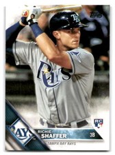 Richie Shaffer 2016 Topps #3 Tampa Bay Rays BASEBALL