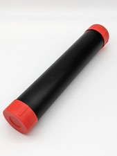 2X Black Float Tube 64mm Diameter Red End Caps Quiver Tip Tube Carp Fishing