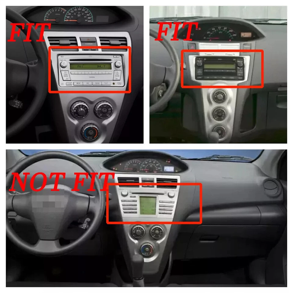 Radio de coche Apple Carplay Android 13 estéreo SWC GPS navegación para Toyota Yaris 2007-2011 Foto 4 de 4