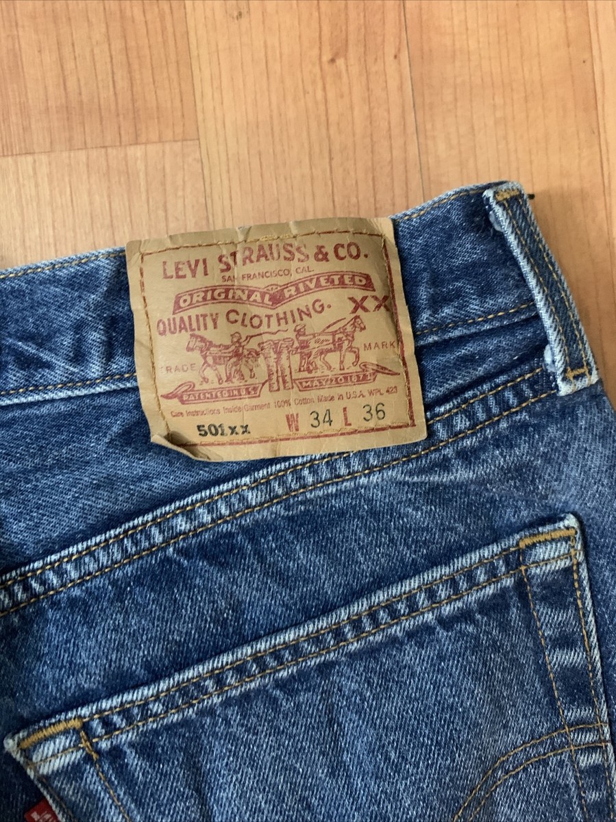 Levis 501XX Jeans Made in USA Blue Straight Button Fly 90s