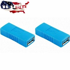 2-PACK USB 3.0 Type A Female to Female Adapter Coupler Gender Changer Connector